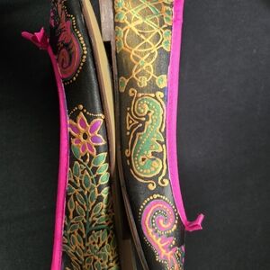 Hand-painted Blossom Ballet Flats